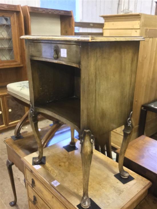 Walnut bedside table